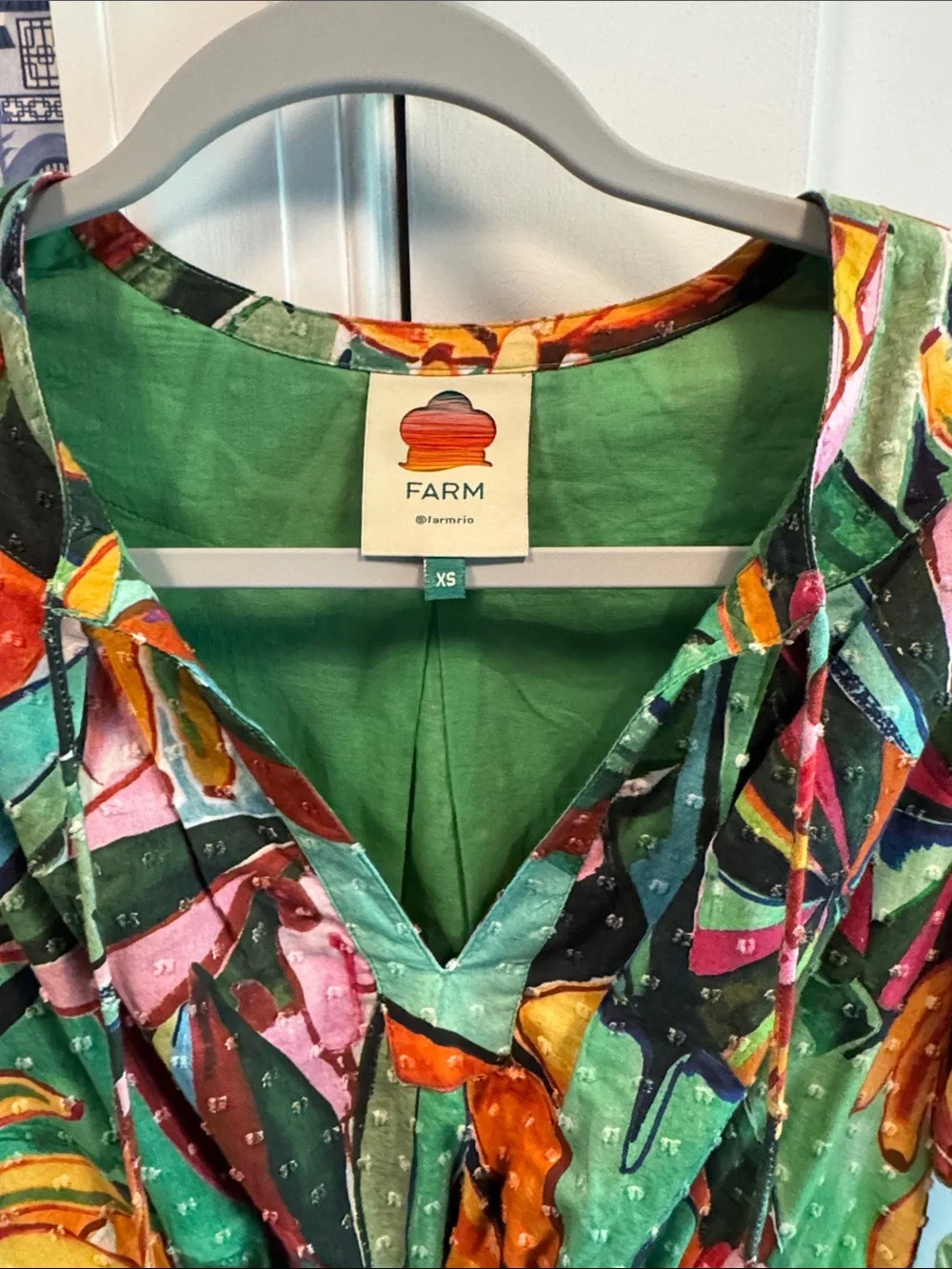 FARM Rio Green Multi Tropical Mini Dress - Picture 2 of 5